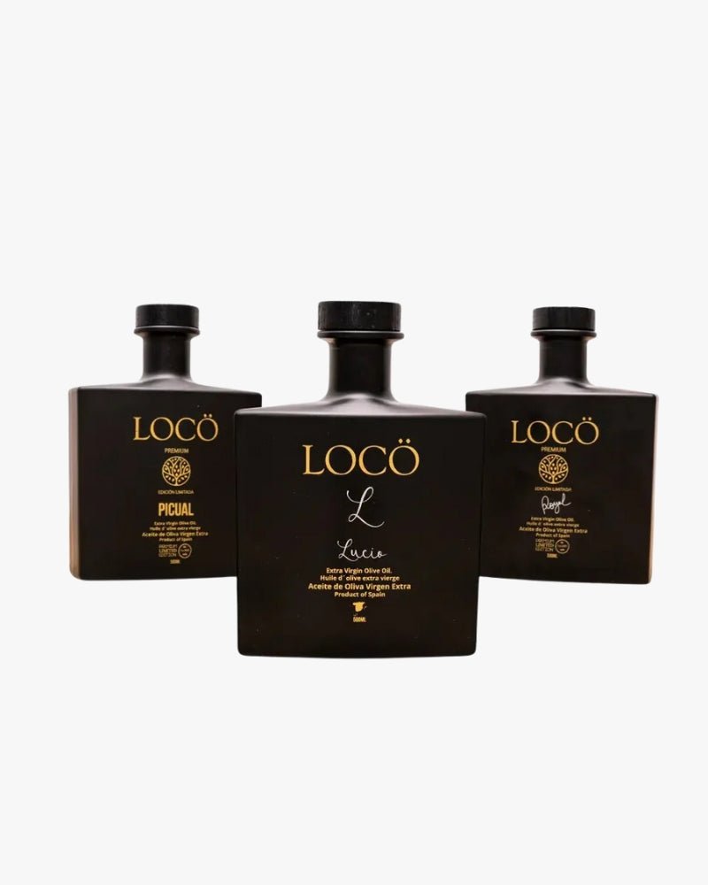 Pack VARIETAL 3 botellas PREMIUM 24 - 25. Picual, Royal y Lucio - Aceite LOCÖ