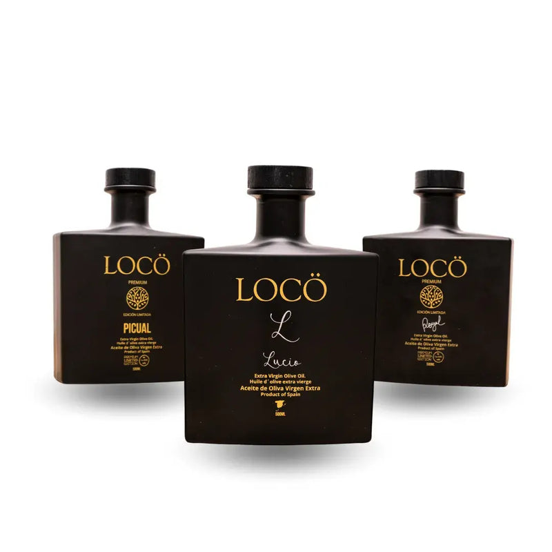 pack aceite loco lucio, royal y picual